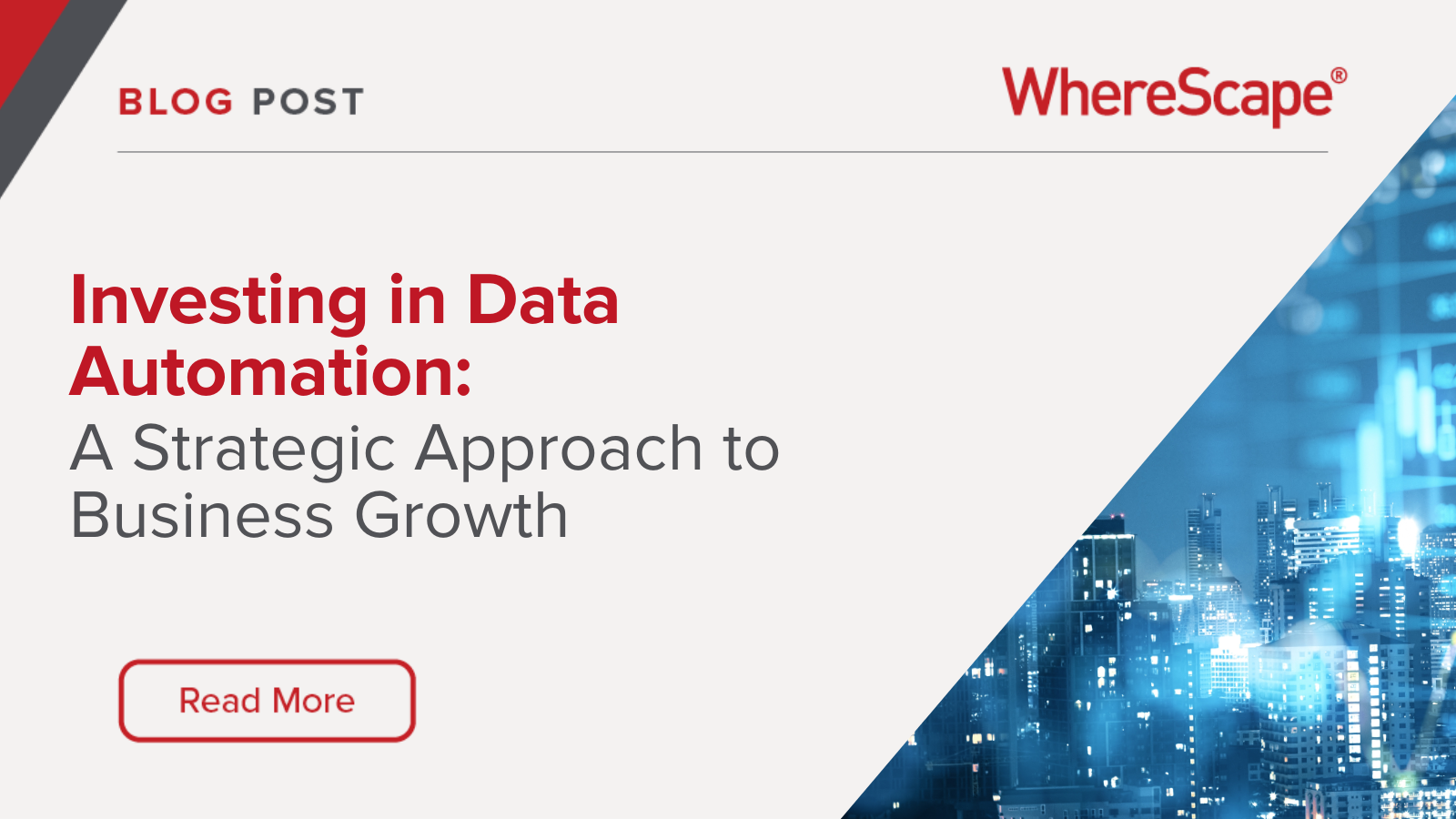 Blog title card for "Investing in Data Automation: A Strategic Approach to Business Growth"