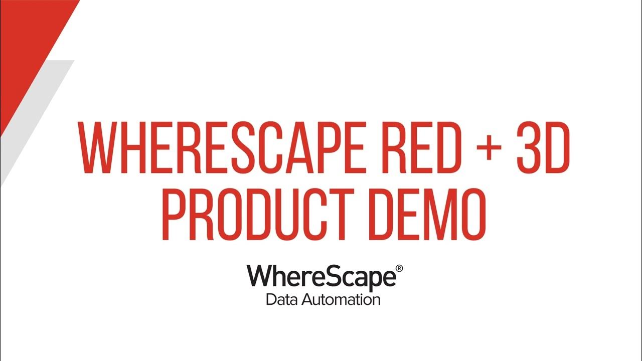 WhereScape Red + 3D Product Demo