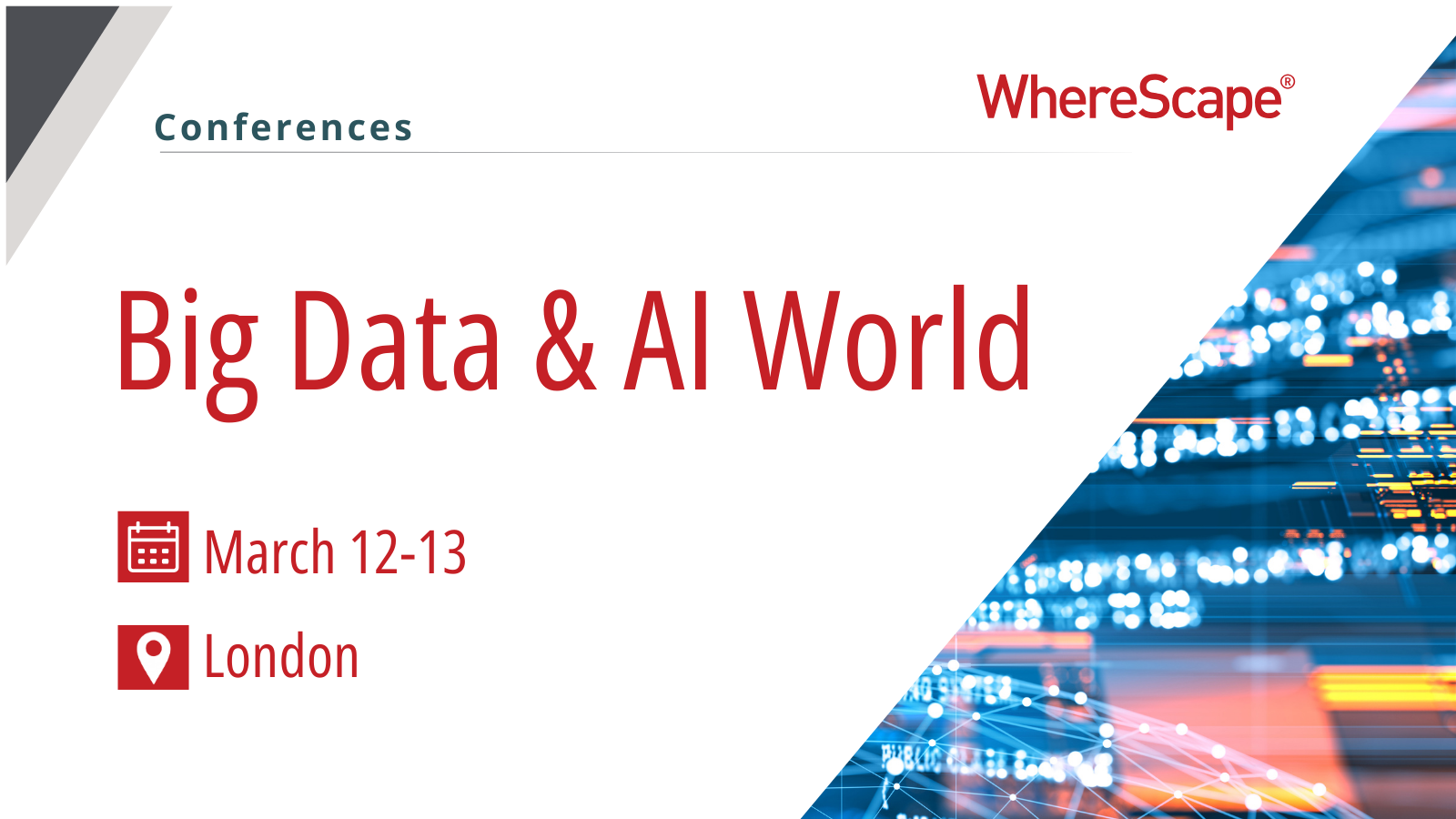 WhereScape will be at Big Data + AI World London