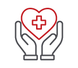 Healthcare Hands with Heart Icon