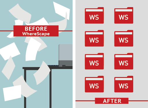 warehousing before and after graphic